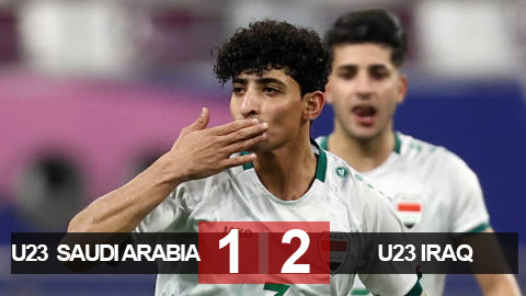 Kết quả U23 Saudi Arabia 1-2 U23 Iraq: Iraq bất ngờ giành vé vào tứ kết!